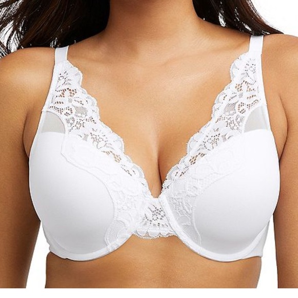 Bali White Smoothing Lace Full Coverage Bra - Picture 1 of 5